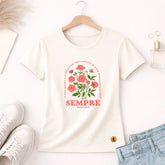 Camiseta Feminina Off White Sempre Isaías 40:8