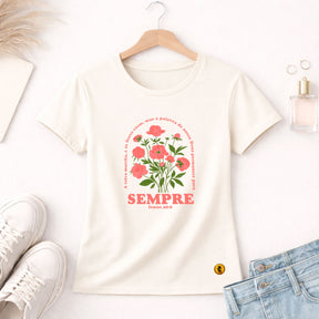Camiseta Feminina Off White Sempre Isaías 40:8