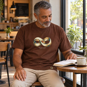 Camiseta Masculina Marrom Amor sem medida