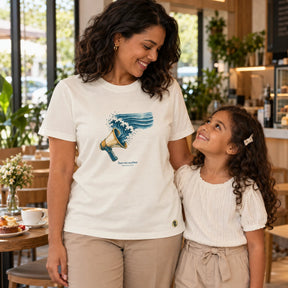 Camiseta Feminina Off White Sua voz acalma