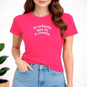 Camiseta Feminina Pink Te Orienta Que tu é Crente