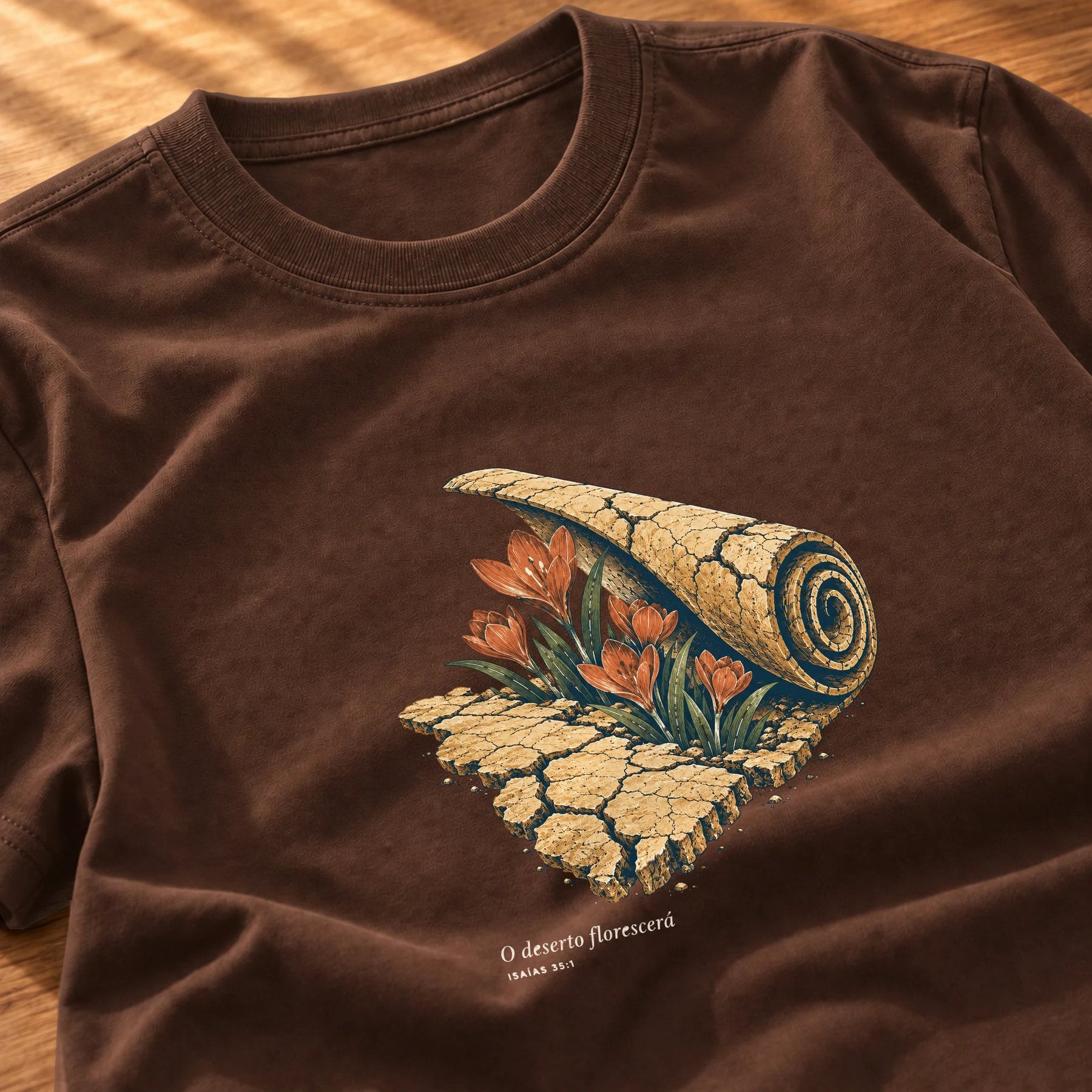 Camiseta Feminina Marrom O deserto florescerá