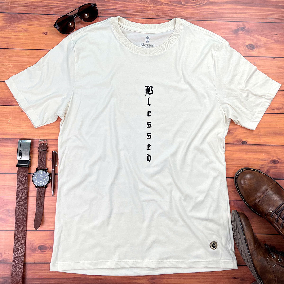 Camiseta Masculina Off White Blessed Vertical