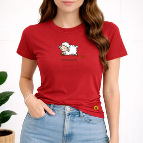 Camiseta Feminina Vermelha Encontrada Ovelha