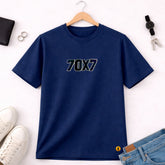 Camiseta Masculina Azul  70x7 Aplique