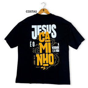 Oversized Preta Full Jesus é o Caminho