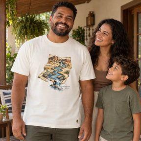 Camiseta Masculina Off White Rios no deserto