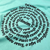 Camiseta Feminina Verde Menta Pai Nosso