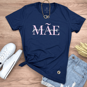 Camiseta Feminina Azul Mãe Puro Amor