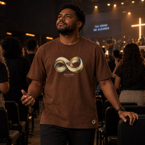 Camiseta Masculina Marrom Amor sem medida