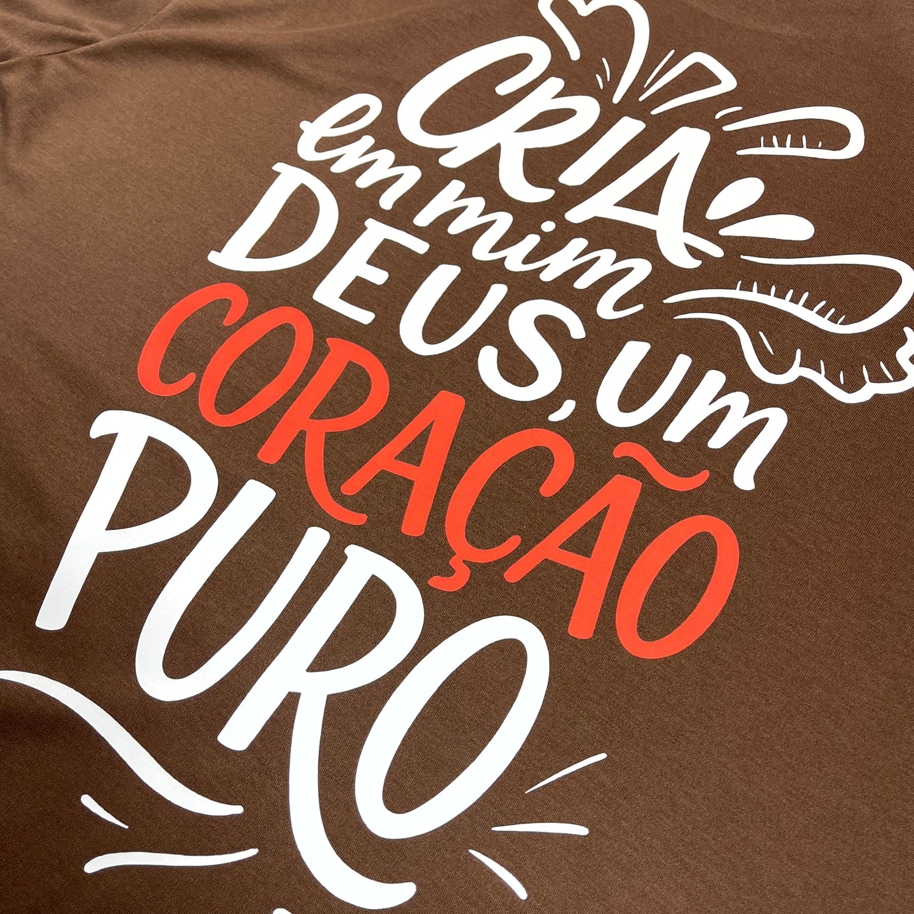 Oversized Marrom Full Cria Em Mim Deus Um Coração Puro