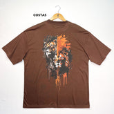 Oversized Marrom Full Dois Leões