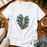 Camiseta Feminina Branca Ele abriu o mar
