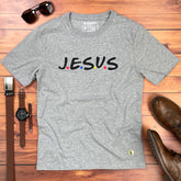 Camiseta Masculina Cinza J.E.S.U.S
