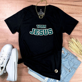 Camiseta Feminina Preta Team Jesus
