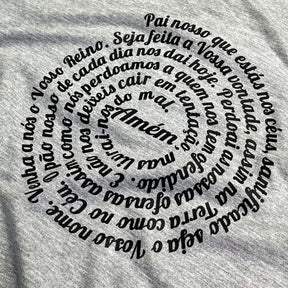 Camiseta Masculina Cinza Oração Pai Nosso