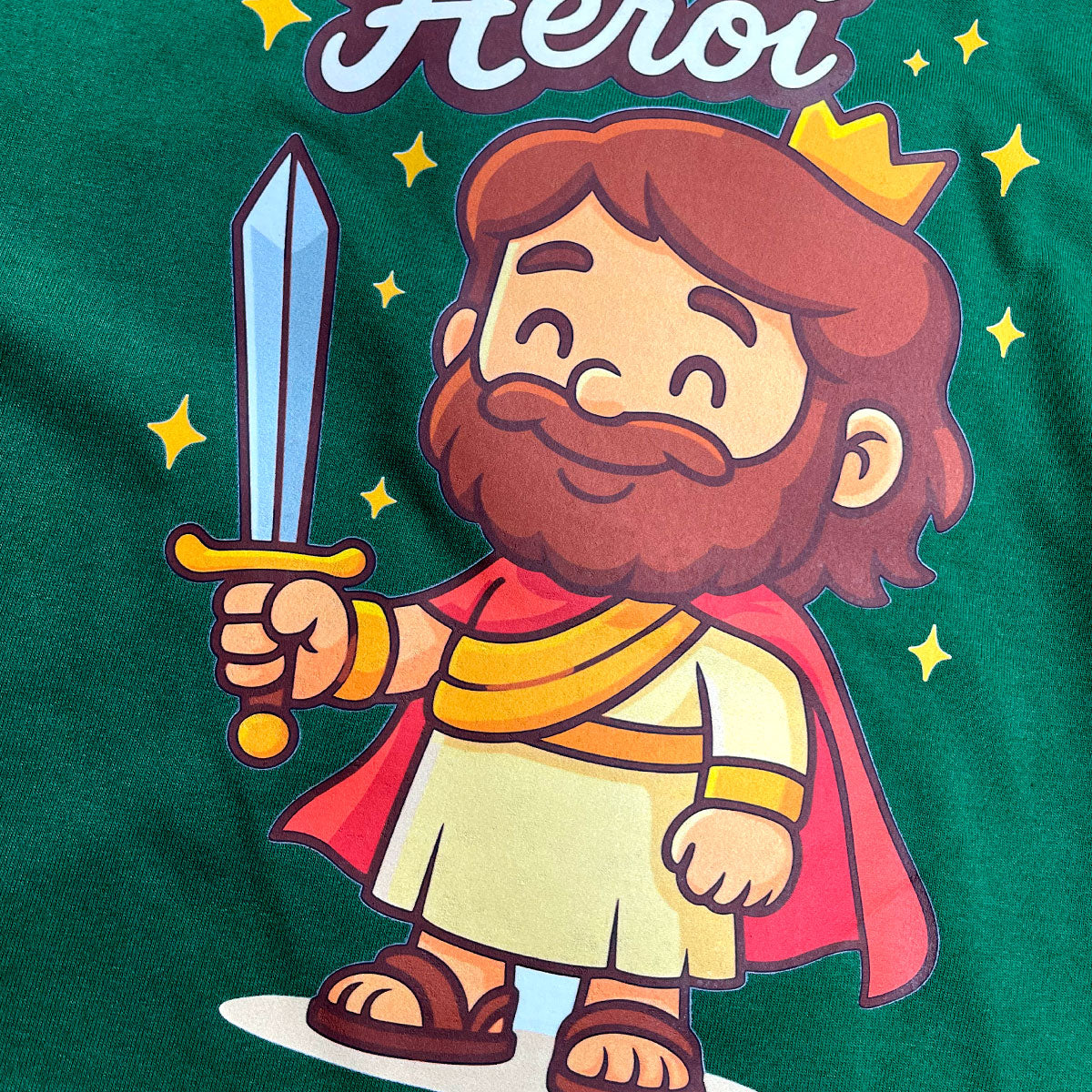 T-Shirt Infantil Verde Meu Real Super Herói