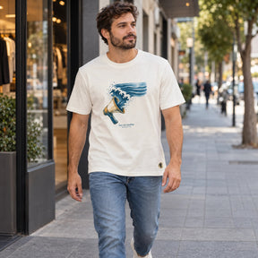 Camiseta Masculina Off White Sua voz acalma