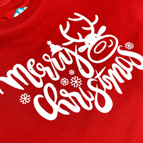 T-Shirt Infantil Vermelha Merry Christmas Alce