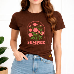 Camiseta Feminina Marrom Sempre Isaías 40:8