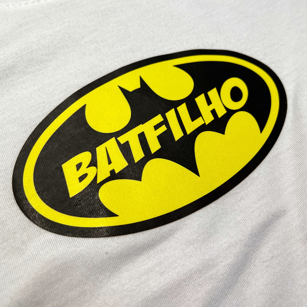 Kit Pai e Filho Branco Batpai Batfilho