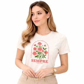 Camiseta Feminina Off White Sempre Isaías 40:8