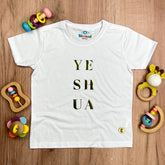 T-Shirt Infantil Branca Yeshua Camaleão