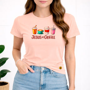 Camiseta Feminina Salmão Jesus & Coffee