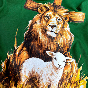 Camiseta Feminina Verde Cruz Leão E Cordeiro