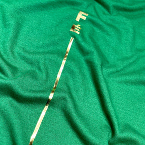 T-Shirt Infantil Verde Fé Listra Dourado