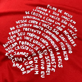 Camiseta Feminina Vermelha Digital Filho De Deus