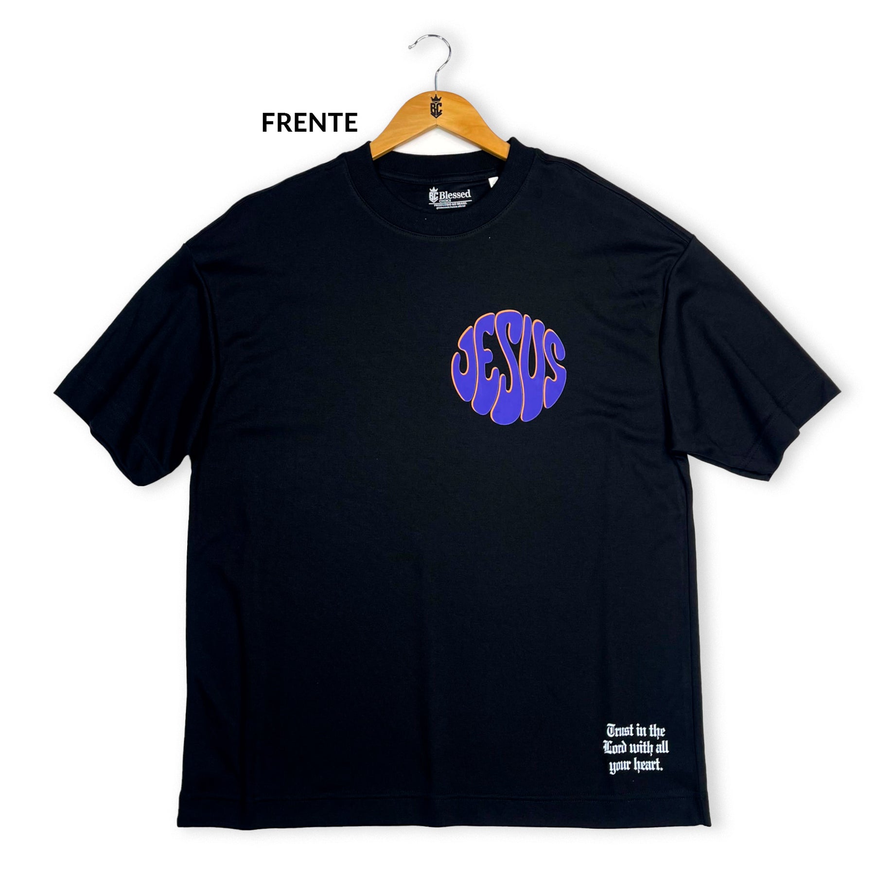 Oversized Preta Full Jesus Caminho Verdade