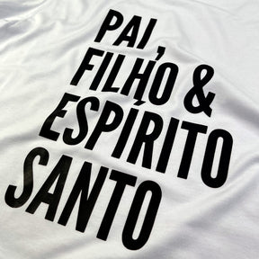 Camiseta Feminina Branca Pai, Filho & Espírito Santo