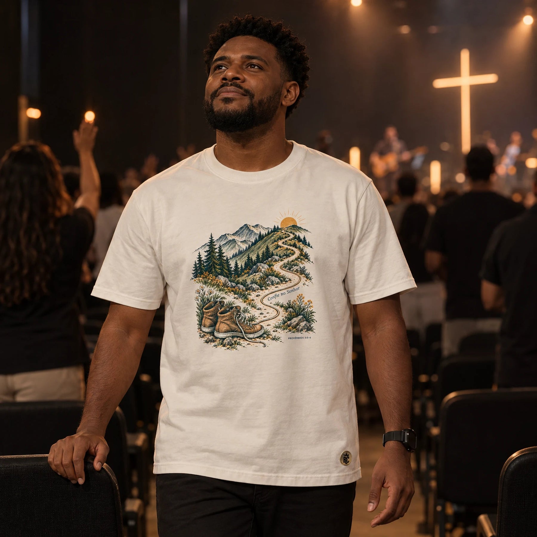 Camiseta Masculina Off White Confie no Senhor