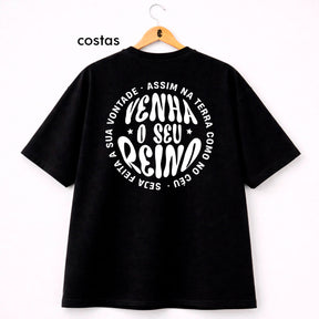 Oversized Preta Venha o Seu Reino
