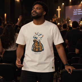 Camiseta Masculina Off White Meu fardo é leve bolsa
