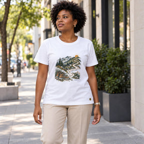 Camiseta Feminina Branca Confie no Senhor