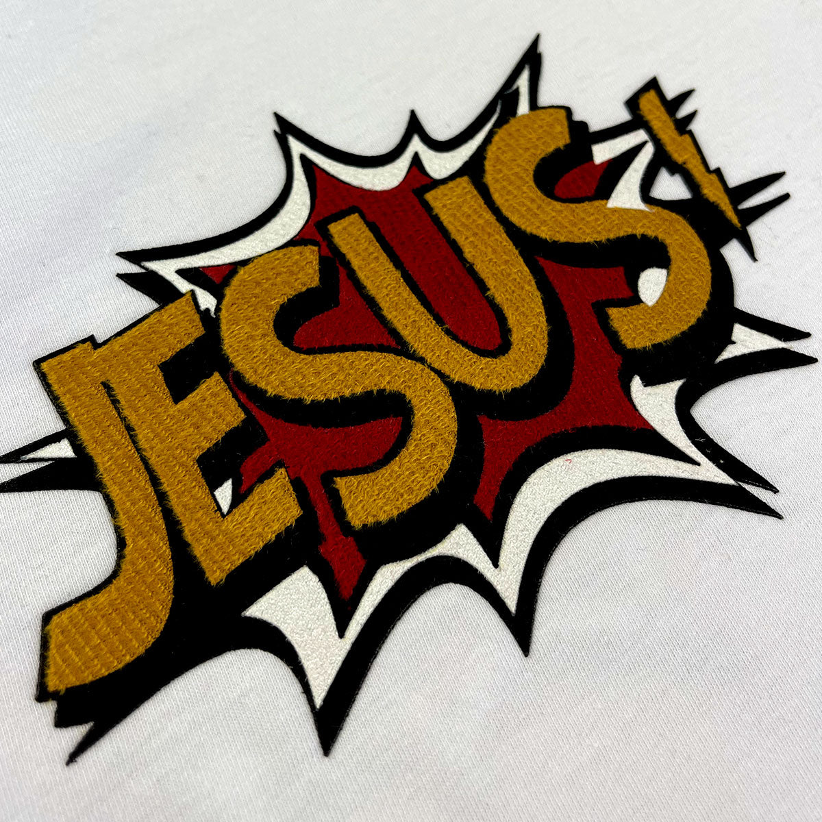 T-Shirt Infantil Branca Boom Jesus