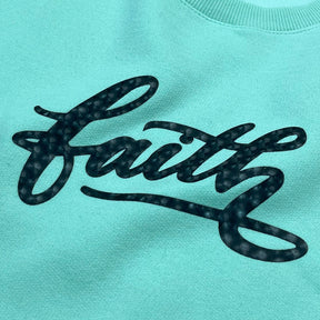 Moletom Verde Menta Aplique Faith