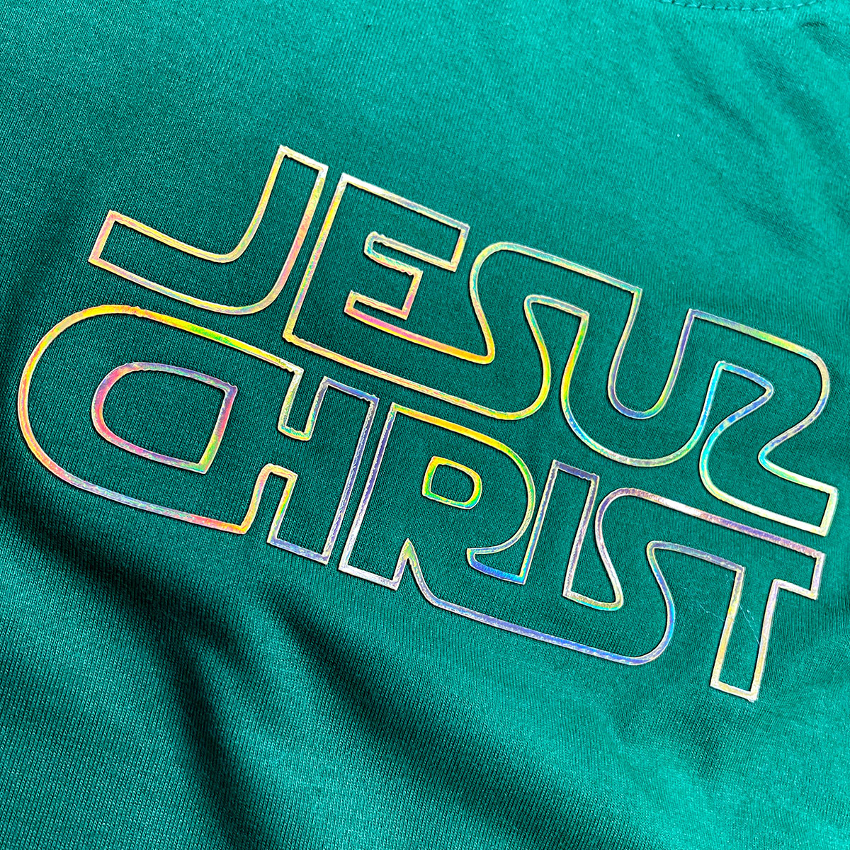 T-Shirt Infantil Verde Jesus Christ Star