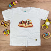 T-Shirt Infantil Branco Personagens Bíblicos