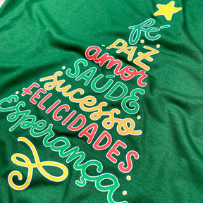 Camiseta Feminina Verde Arvore Fé Paz Colors