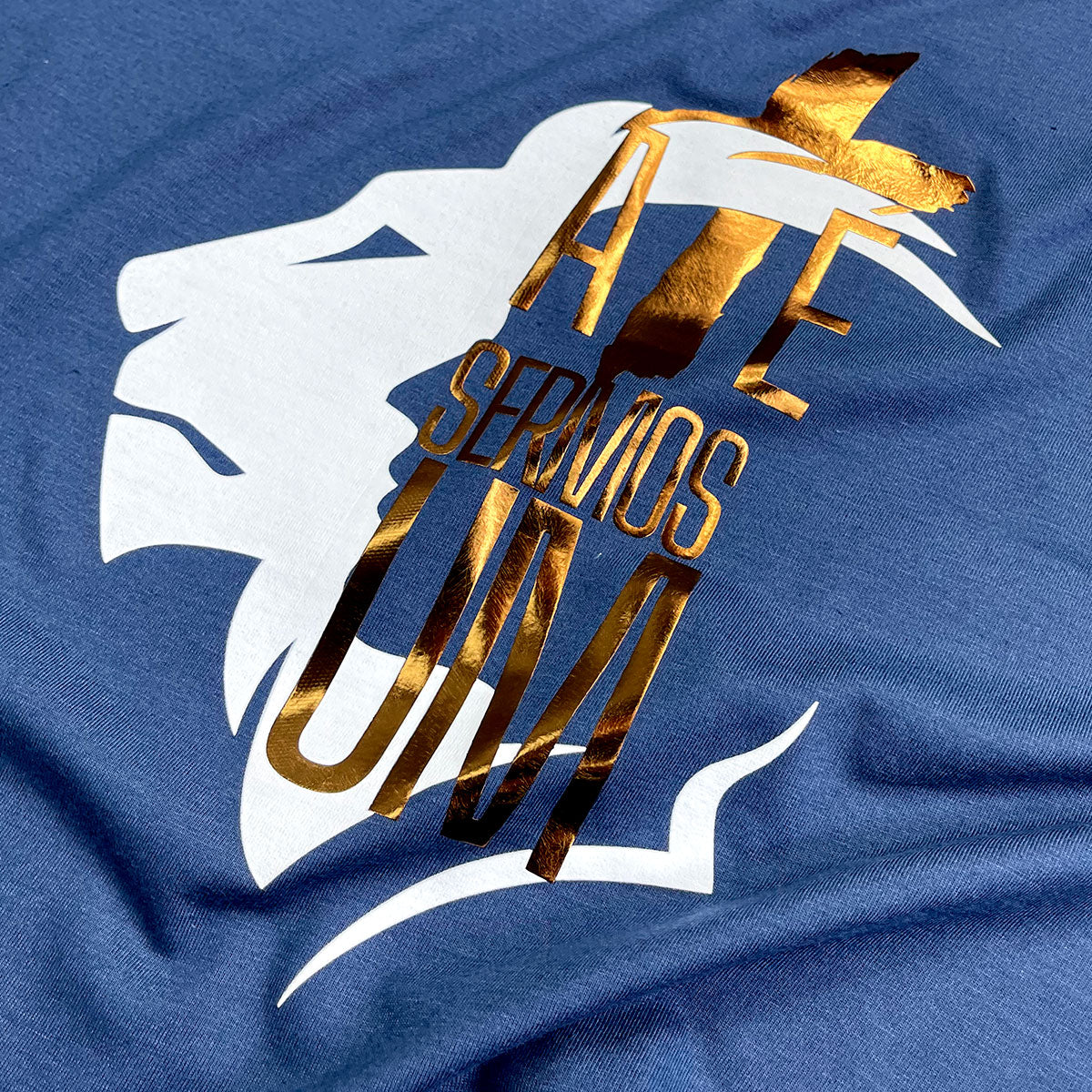 Camiseta Masculina Azul Até Sermos Um