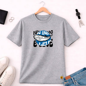 Camiseta Masculina Cinza Meu Fardo é Leve