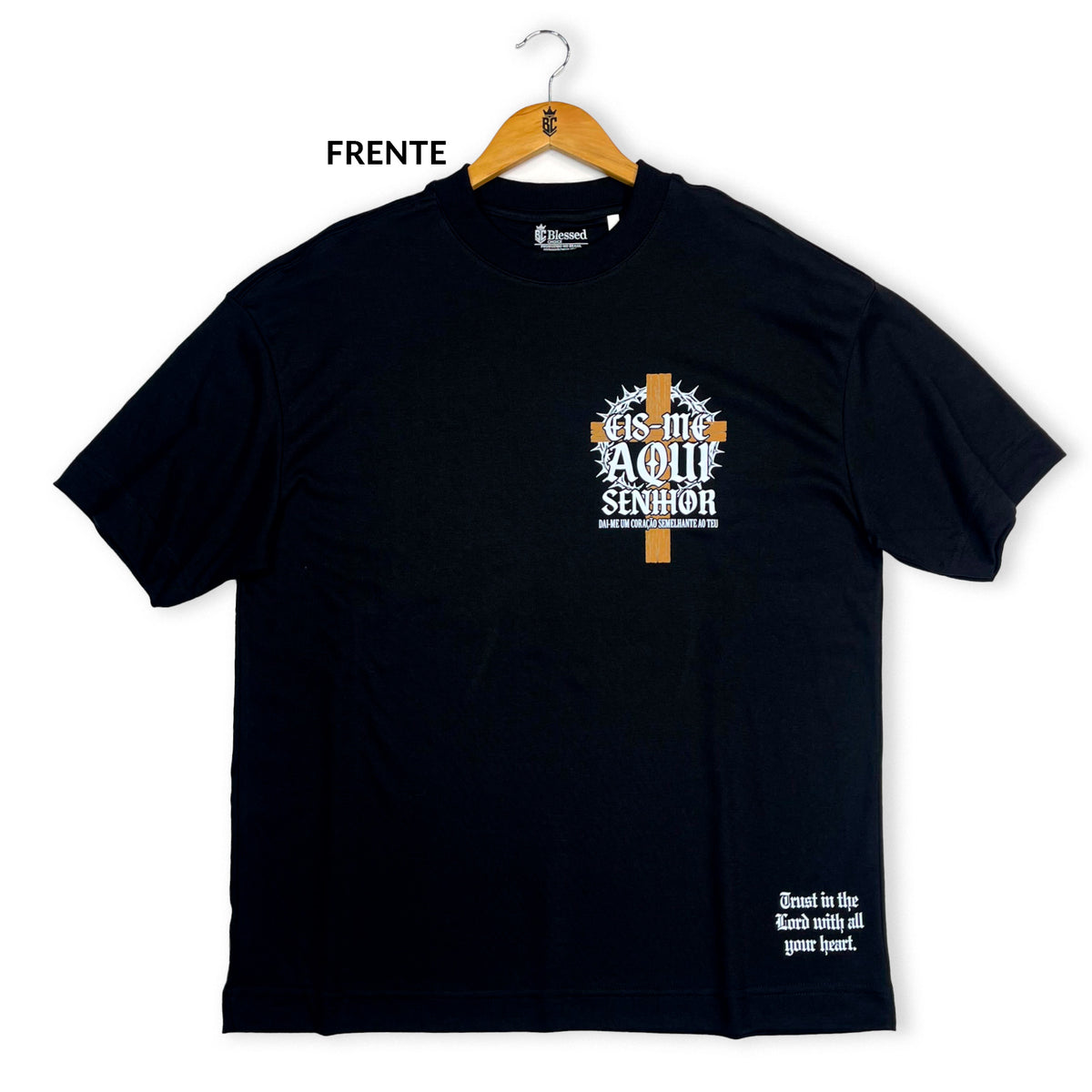 Oversized Preta Full Eis me Aqui Senhor