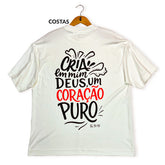Oversized Off White Full Cria Em Mim Deus Um Coração Puro