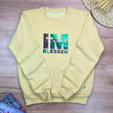 Moletom Caqui Aplique Camaleão IM Blessed