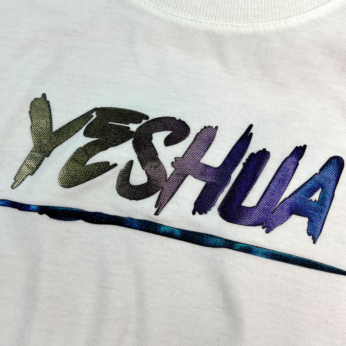 Camiseta Feminina Off White Aplique Camaleão Yeshua