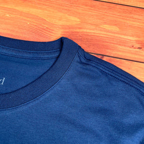 Camiseta Masculina Azul Aplique Camaleão Yeshua