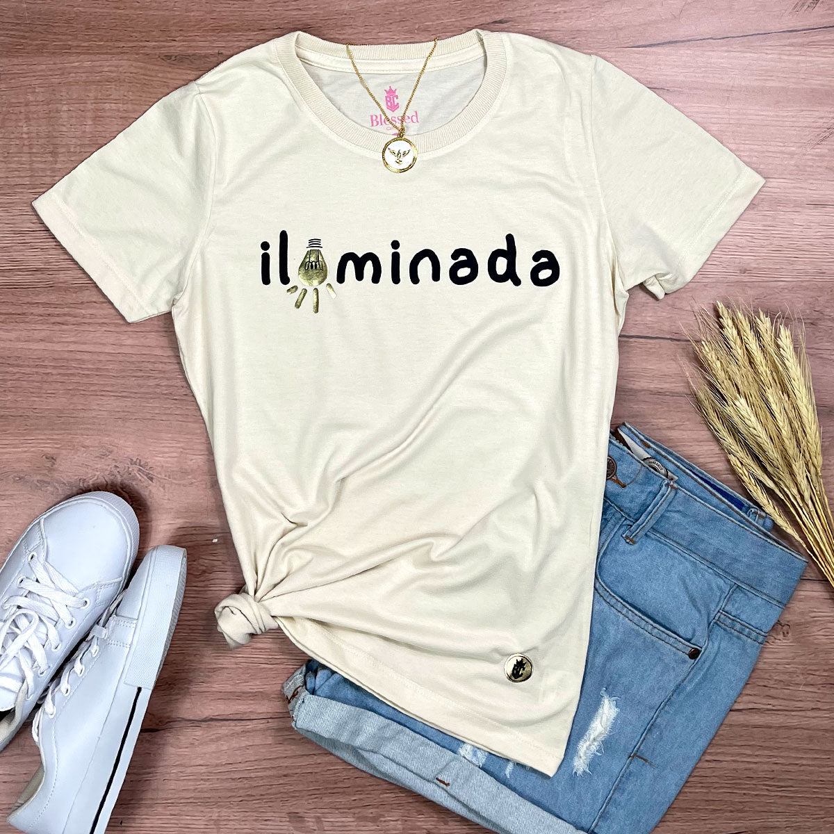 Camiseta Feminina Off White Iluminada